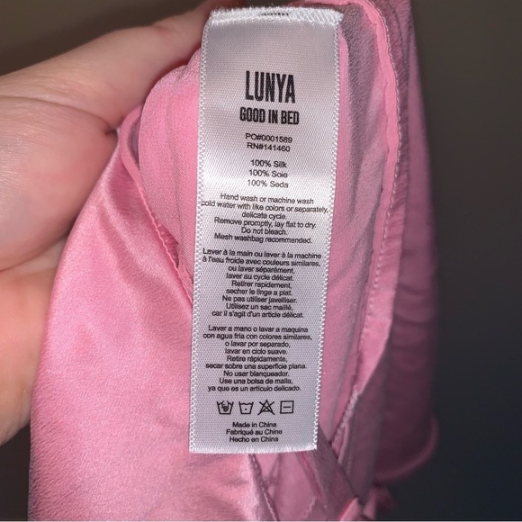 Lunya Pink Silk Chemise Nightgown S - Picture 4 of 12